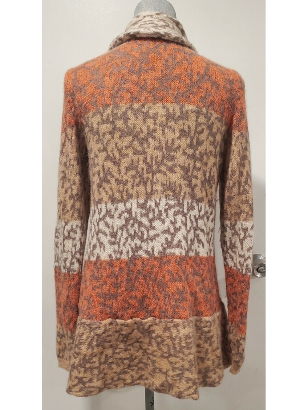 Lucy & Laurel Sweater Size Medium M Open Front Cardigan Alpaca Wool Blend - Picture 3 of 5
